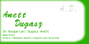 anett dugasz business card